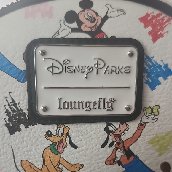 Loungefly White Backpack with Disney Characters